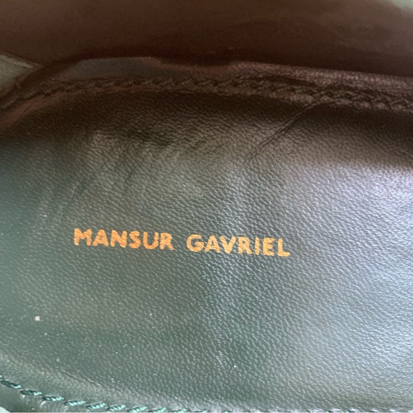 Mansur Gabvriel Classic Flat Loafer Suede Green - Picture 6 of 9